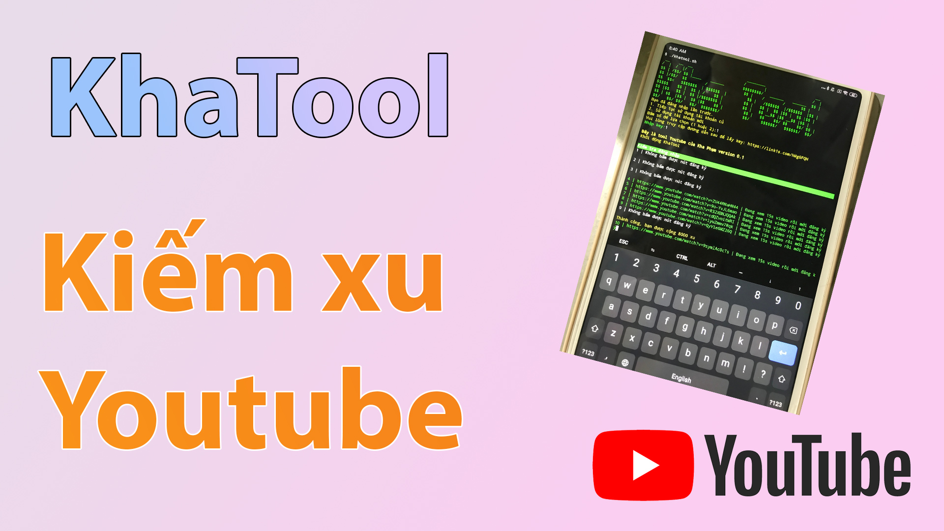Hướng chạy Tool Youtube để kiếm xu TTC và TDS